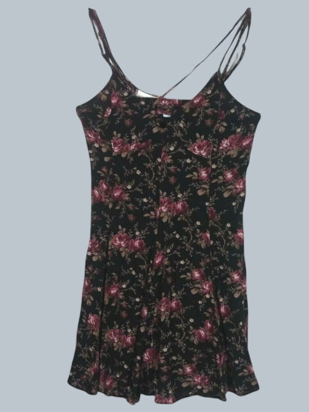 American Eagle Rose Floral Camisole Top Womens Small Black Festival Boho Summer